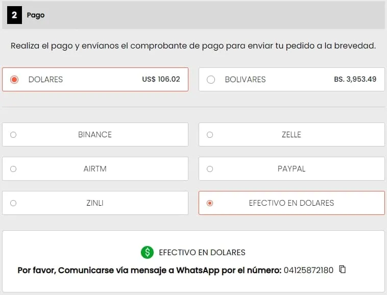 Datos para realizar el pago de tu compra de Amazon en Metraigo.com con Dolares en efectivo